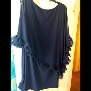 Dark Blue Woman’s Knee length Cocktail Dress